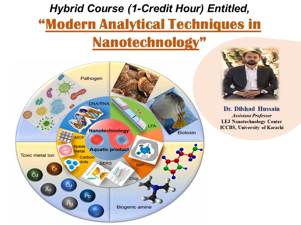 Hybrid Course (1-Credit Hour) entitled,  “Modern Analytical Techniques in Nanotechnology”  by Dr. Dilshad Hussain